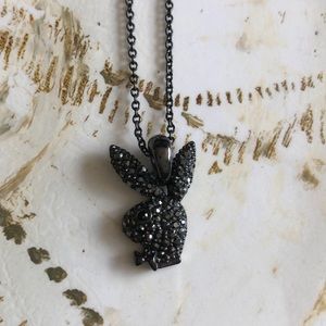 Black Jeweled Playboy Necklace